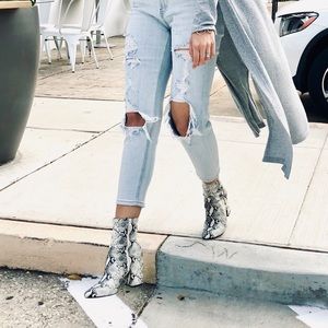 Steve Madden Snake print booties